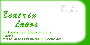 beatrix lapos business card